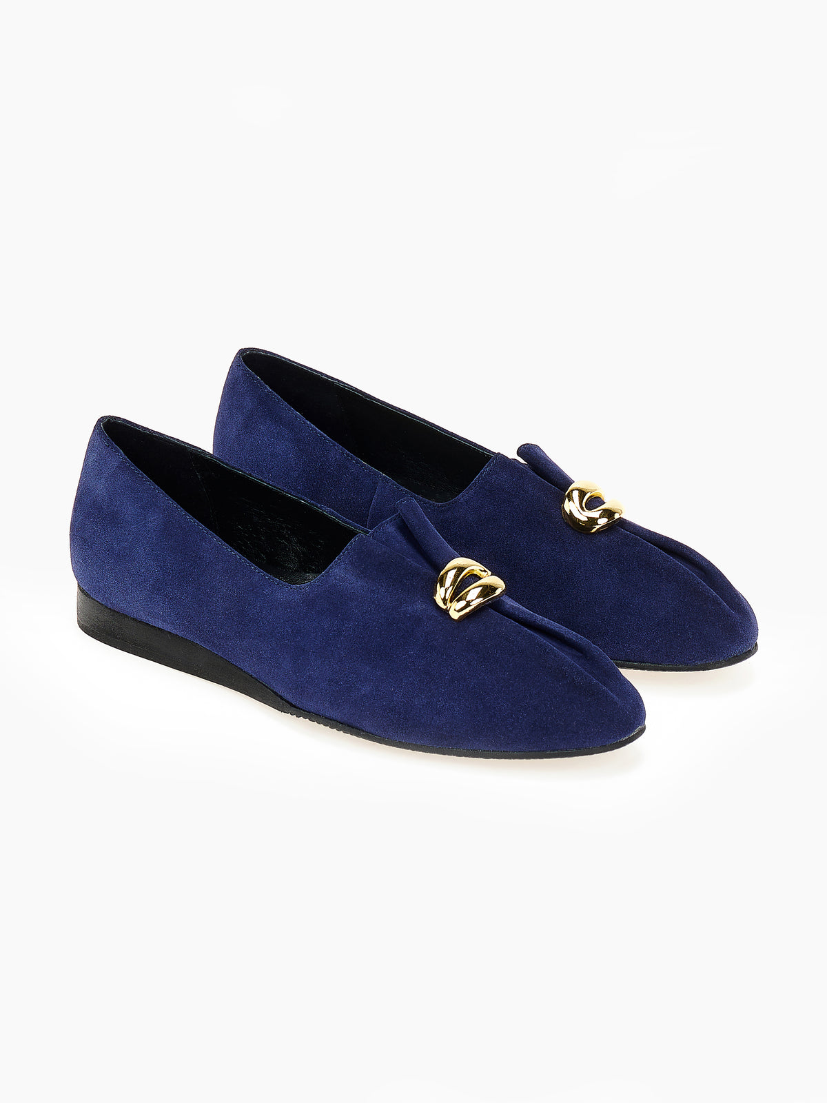 DORE | Loafers Καστόρι με Χρυσό Στολίδι | Μπλε Navy