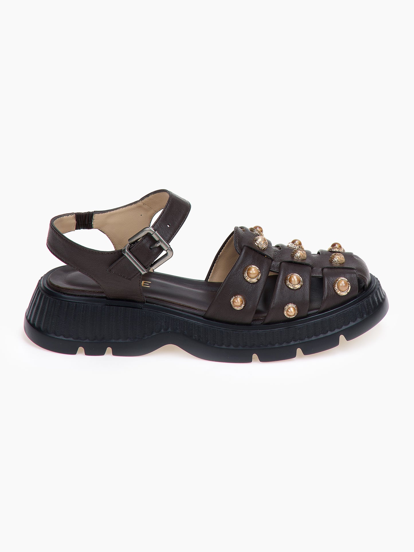 DORE | Fisherman Πέδιλα Flatform Καφέ | Δερμάτινα Παπούτσια
