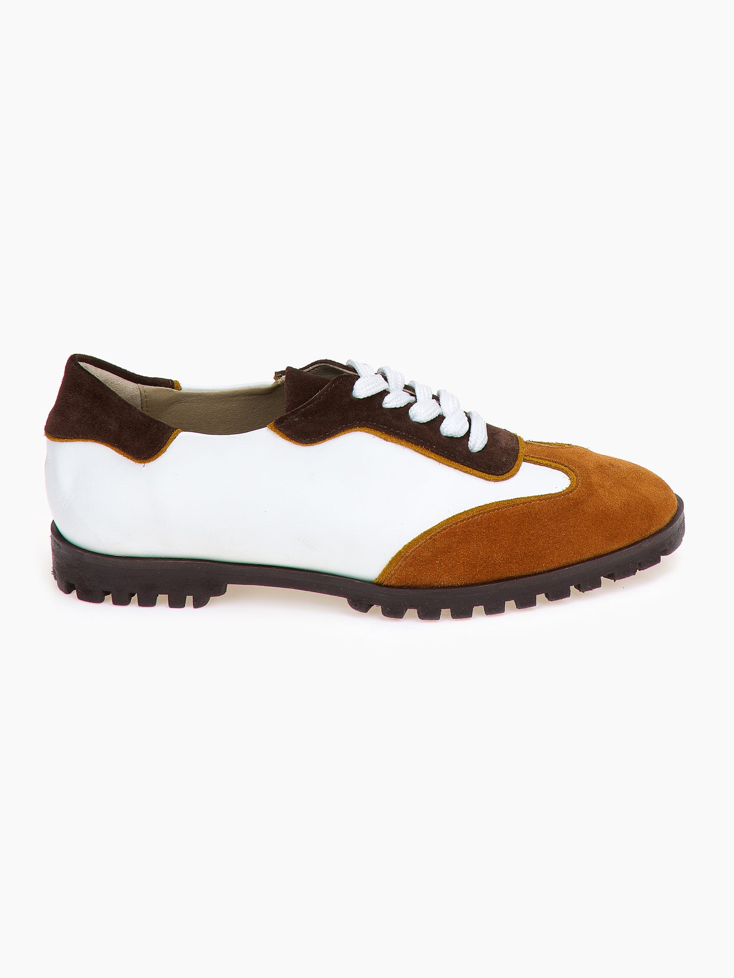 DORE | Retro Urban Sneaker - Λευκό/Καφέ/Πορτοκαλί