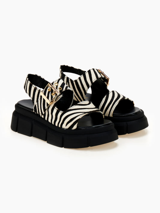 DORE | Πέδιλα Slingback Platform | Zebra Print