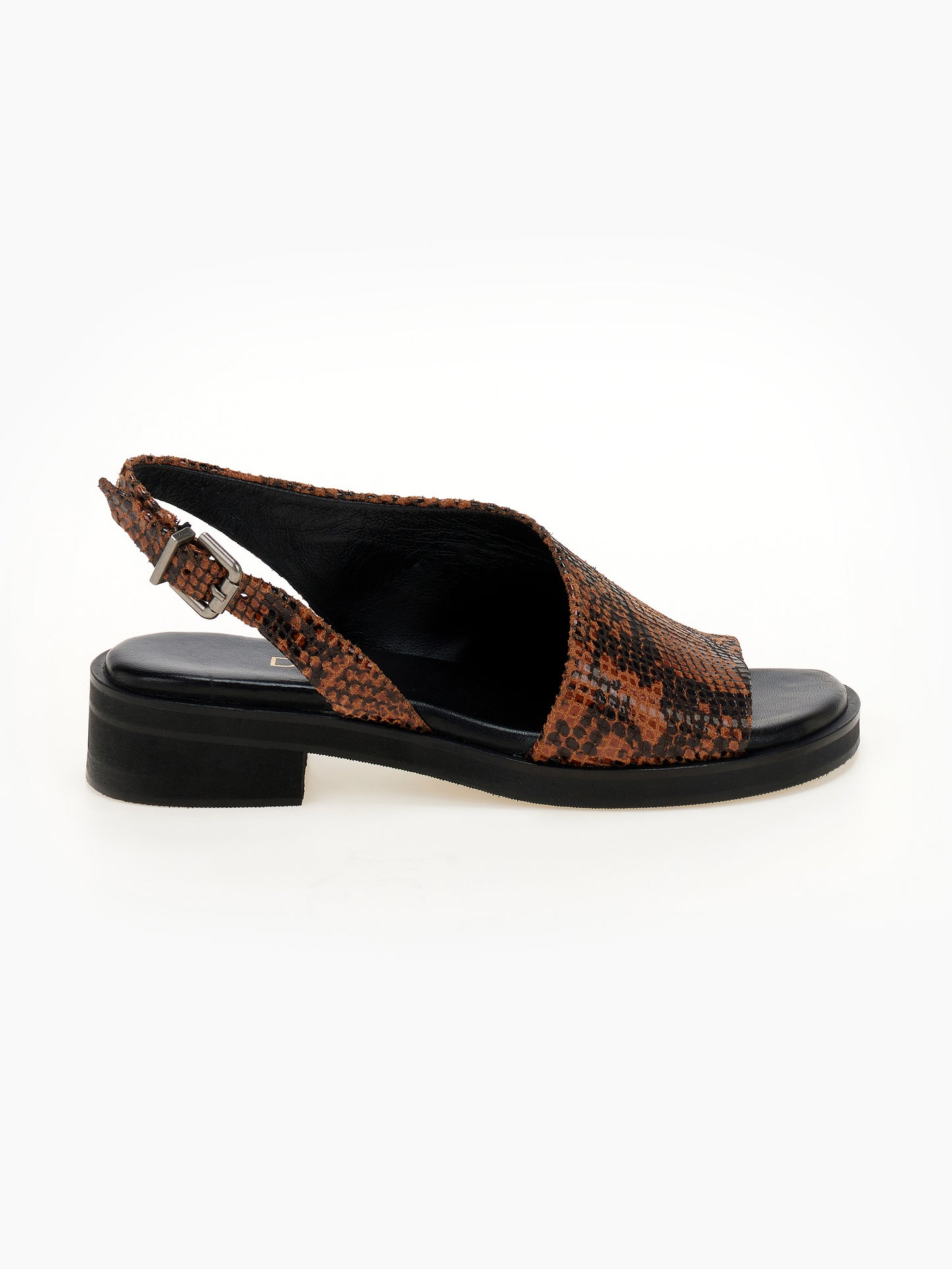 DORE | Πέδιλα Slingback | Κάμελ Snake Print