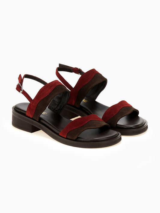 DORE | Πέδιλα Καστόρι Slingback | Μπορντό / Σοκολατί