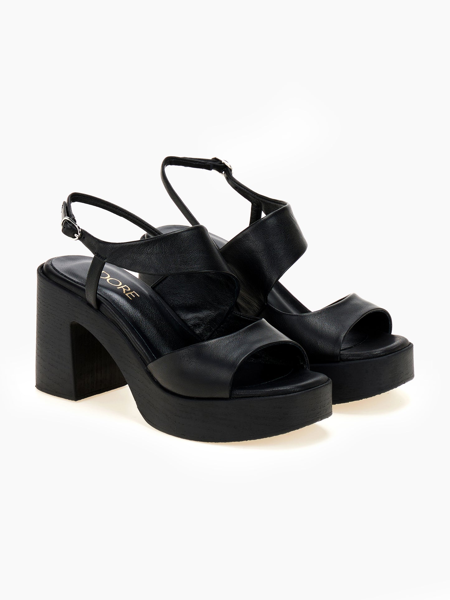 DORE | Πέδιλα Slingback Platform | Μαύρο