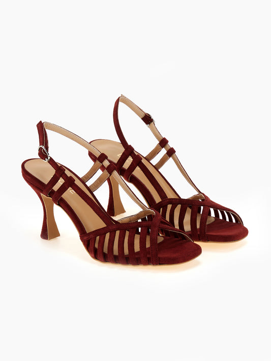 DORE | Πέδιλα Καστόρι Slingback Stiletto | Μπορντό