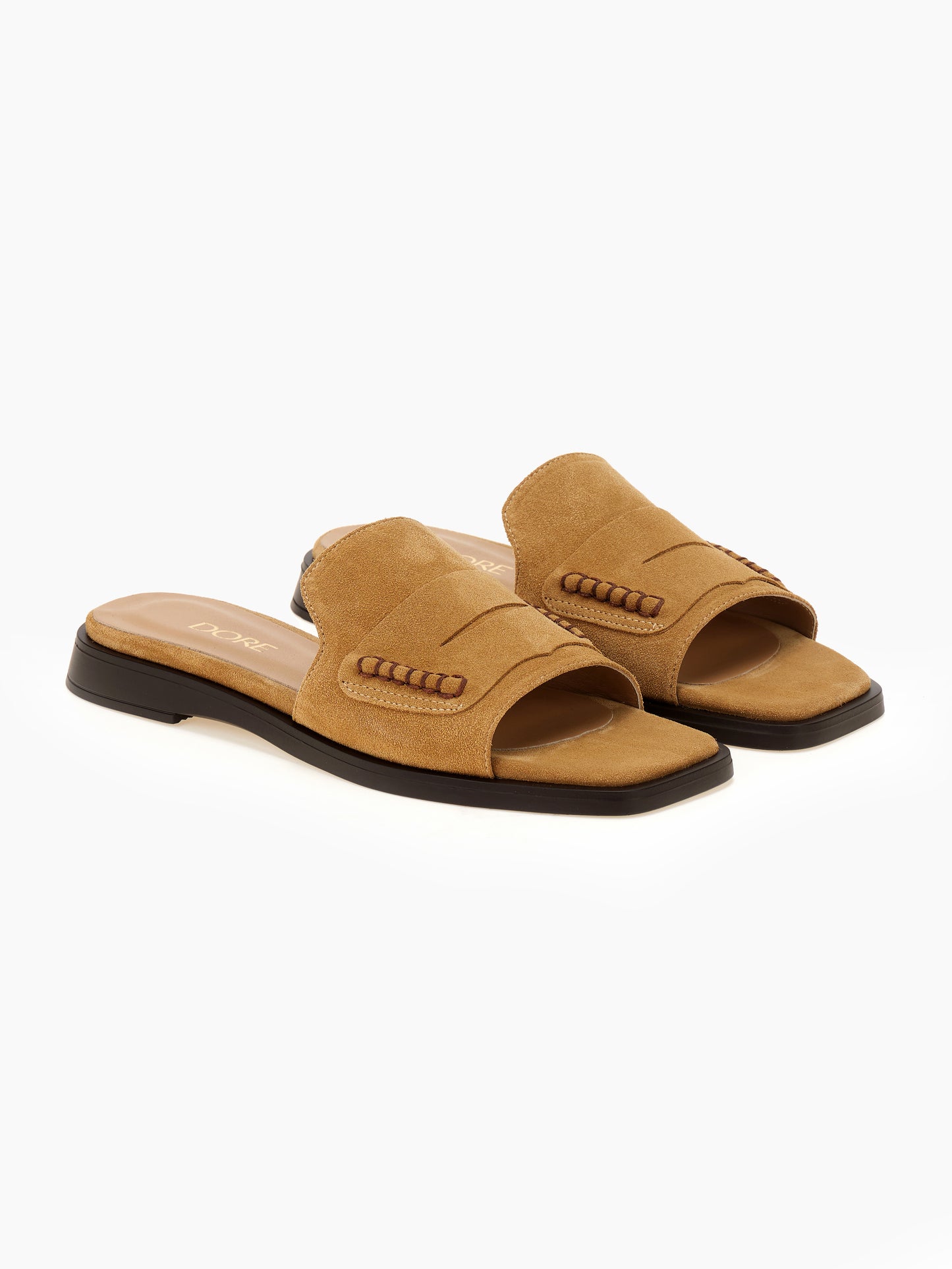 DORE | Mules Loafer Flat | Καμηλό