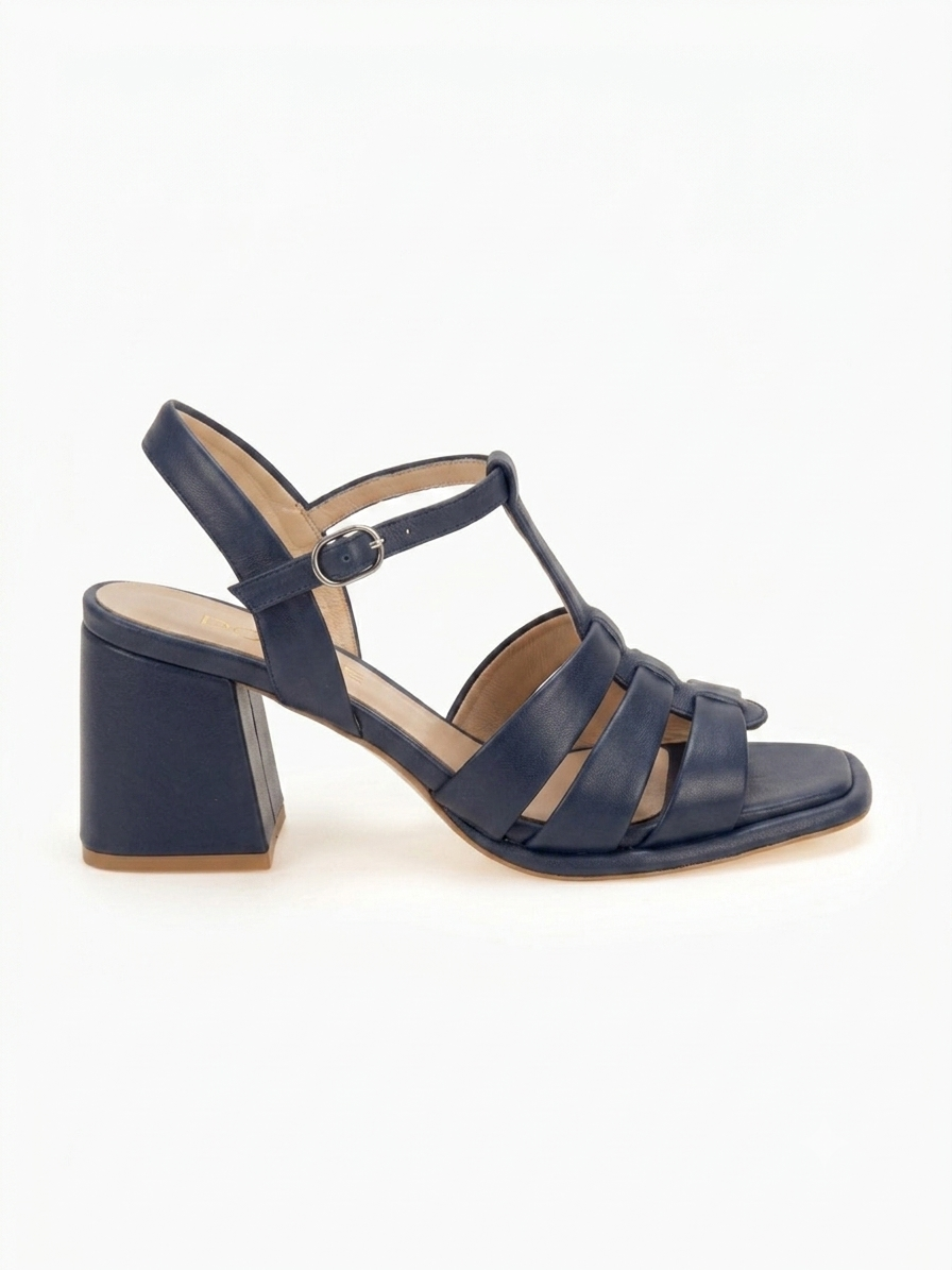 DORE | Πέδιλα Δέρμα Slingback | Μπλε Navy