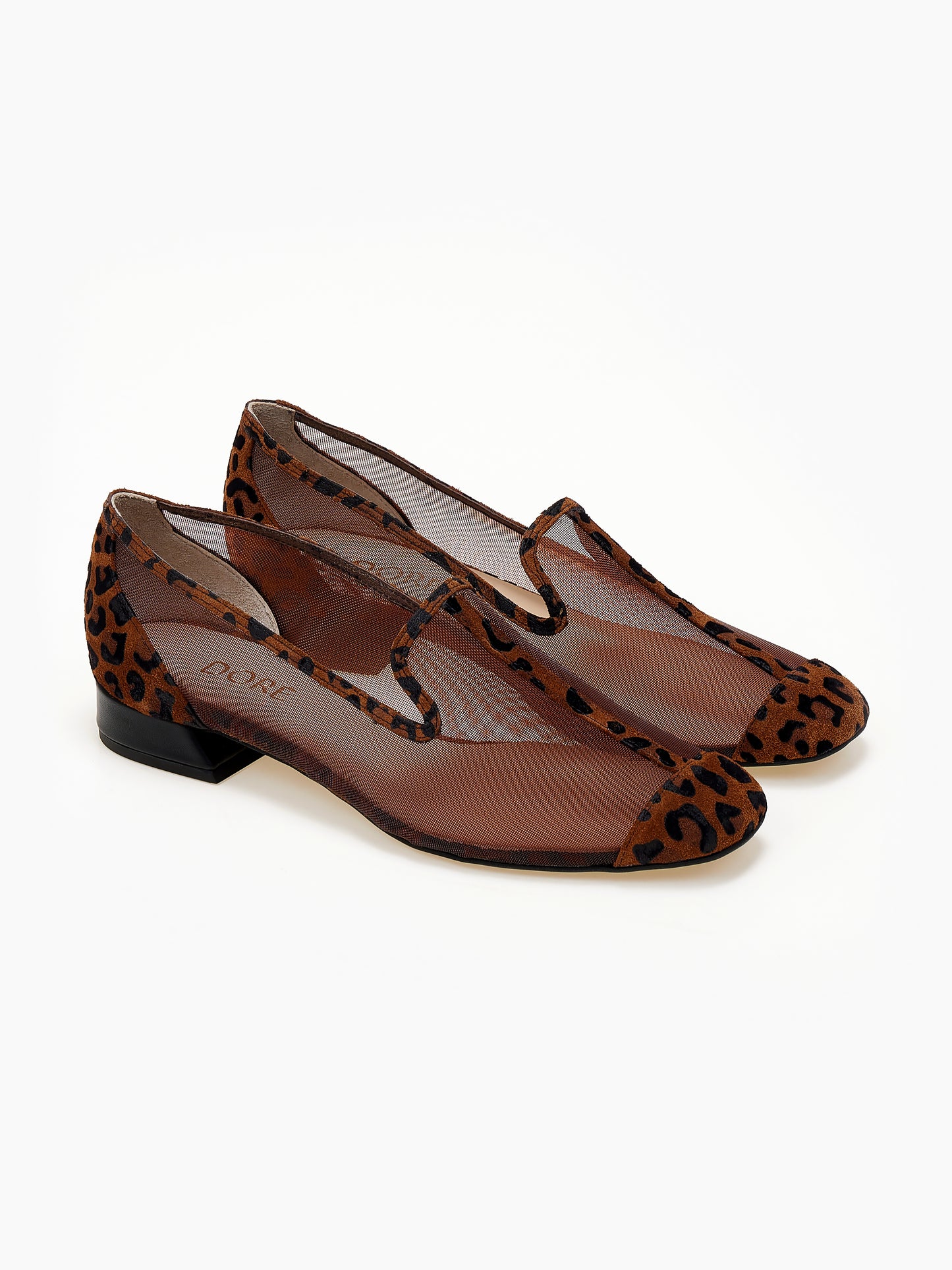 DORE | Loafers Mesh & Leopard Print | Καφέ / Μαύρο